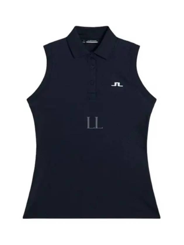 Women's Golf Lare Sleeveless Top Navy - J.LINDEBERG - BALAAN 2