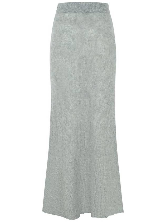 Lisa Yang 'Kelsy' Long Skirt In Grey Silk Blend - LISA YANG - BALAAN 3