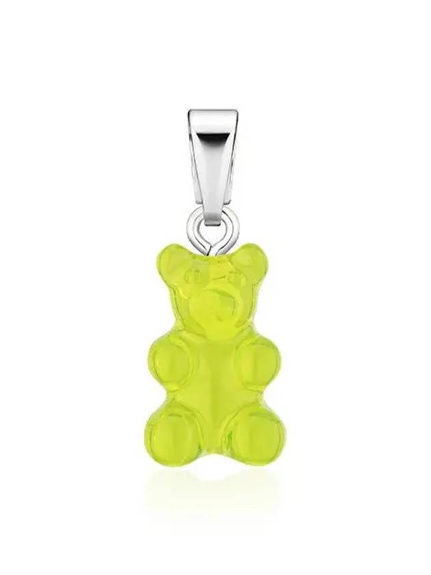 NOSTALGIA BEAR LIME CLASSIC CONNECTOR SILVER Pendant Women Charm - CRYSTAL HAZE - BALAAN 4