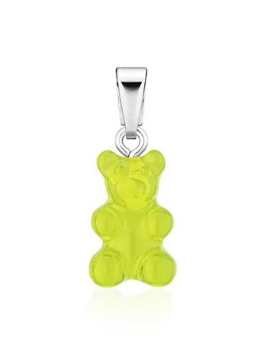 NOSTALGIA BEAR LIME CLASSIC CONNECTOR SILVER Pendant Women Charm - CRYSTAL HAZE - BALAAN 2