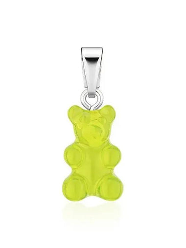 NOSTALGIA BEAR LIME CLASSIC CONNECTOR SILVER Pendant Women Charm - CRYSTAL HAZE - BALAAN 1