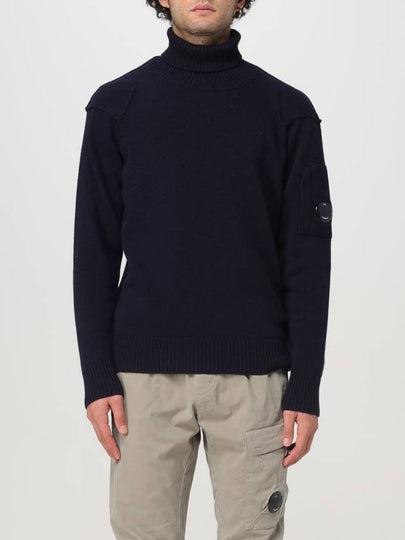 Lambswool GRS Knit Turtleneck Nightshade - CP COMPANY - BALAAN 2