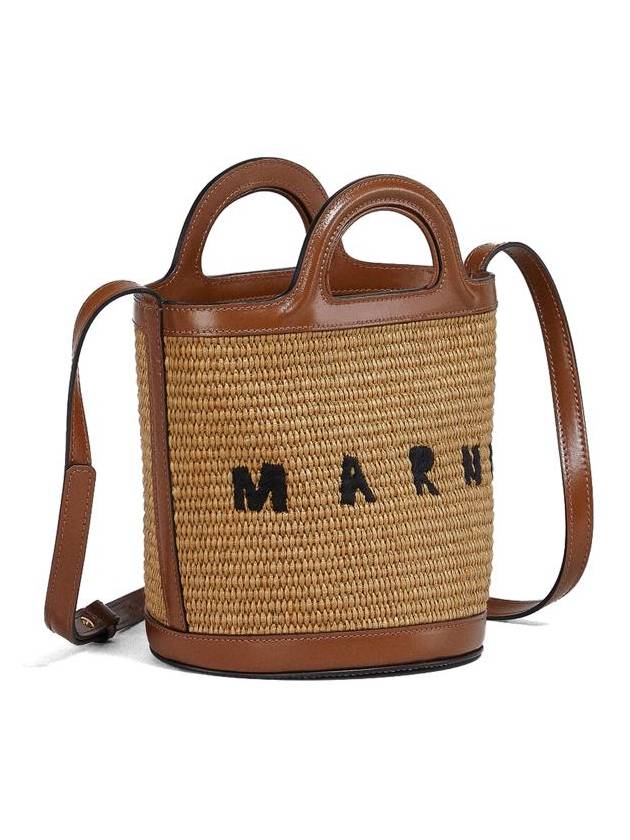 Tropicalia Small Bucket Bag Brown - MARNI - BALAAN 3