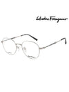 Eyewear Round Titanium Eyeglasses Silver - SALVATORE FERRAGAMO - BALAAN 1