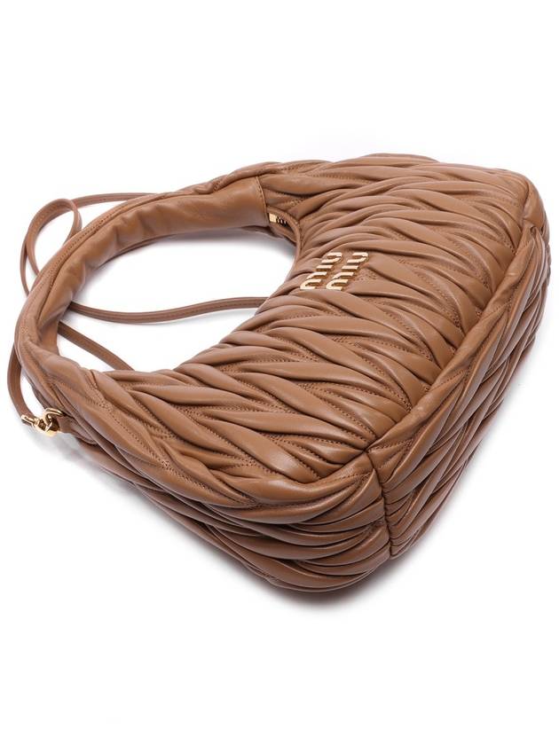 Wander Materasse Nappa Leather Shoulder Bag Brown - MIU MIU - BALAAN 6