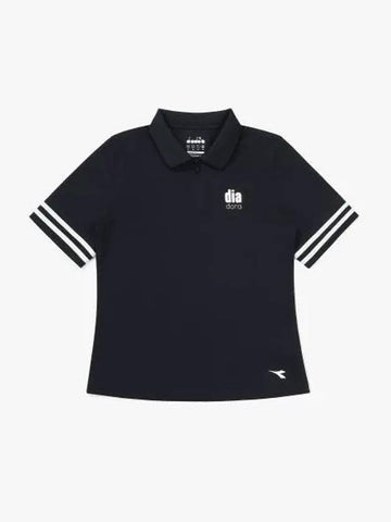 Diadora Tennis Performance Half Zip Polo T Shirt Women NAVY - DIADORA - BALAAN 1