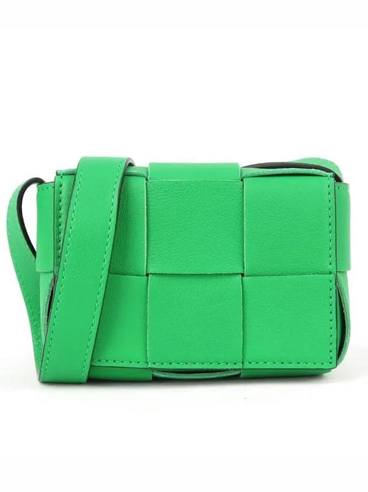 Intrecciato Mini Cassette Cross Bag Green - BOTTEGA VENETA - BALAAN.