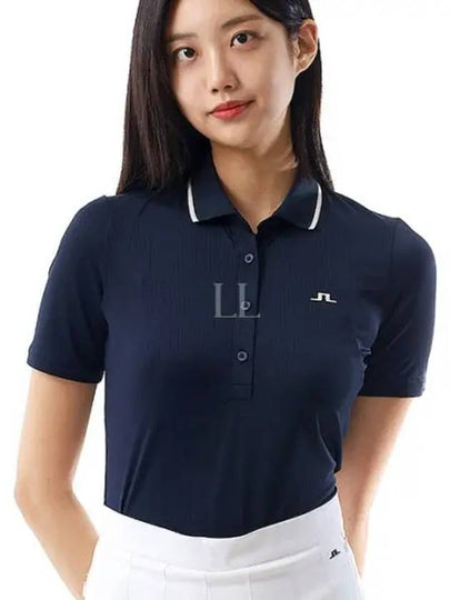 Mindy Polo Short Sleeve T-Shirt Navy - J.LINDEBERG - BALAAN 2