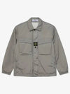 Lightweight Shirt Jacket Silver - STONE ISLAND - BALAAN 3