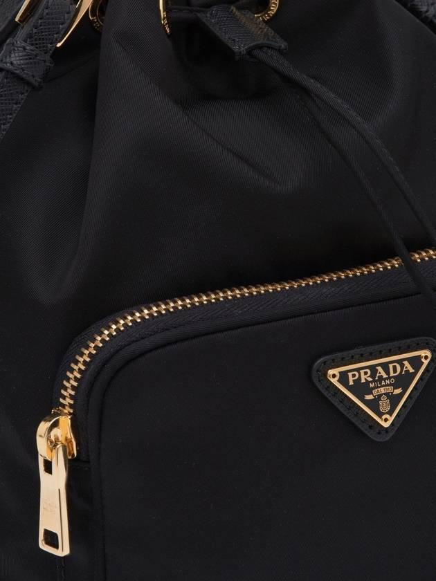 Duet Re-Nylon Bucket Bag Black Gold - PRADA - BALAAN 4