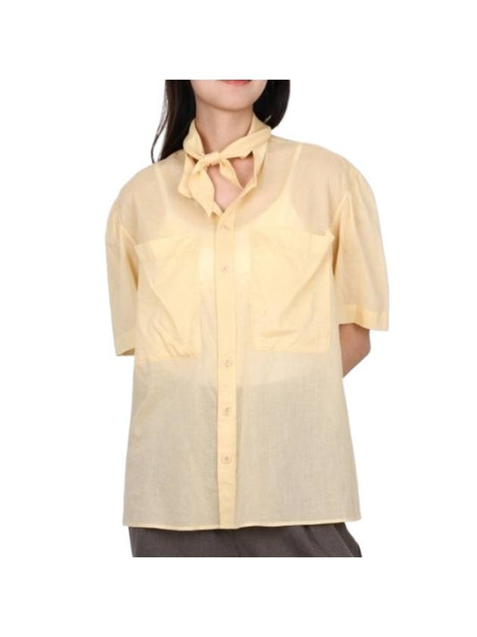 Women's GD Cotton Voile Fouled Shirt Yellow - LEMAIRE - BALAAN 1