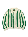 Stripe Netted Cotton Cardigan Green - OGARP - BALAAN 1