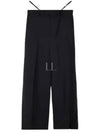 Wool Mohair Straight Pants Black - GUCCI - BALAAN 2