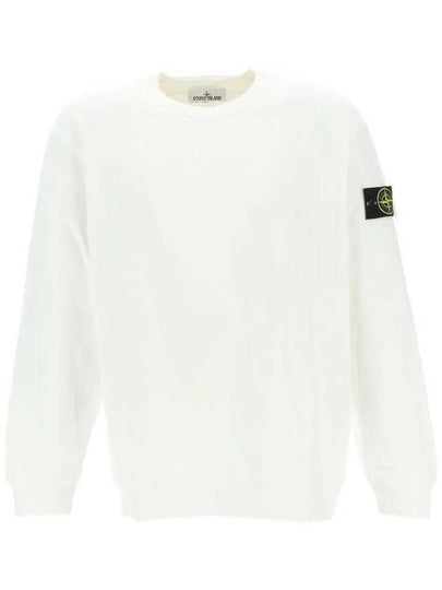 Wappen Patch Crew Neck Cotton Sweatshirt White - STONE ISLAND - BALAAN 2