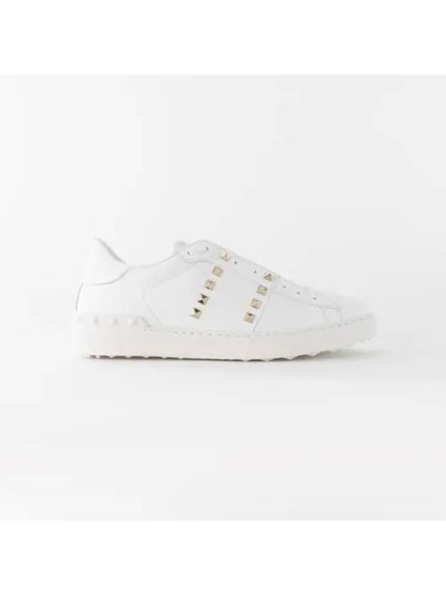 Rockstud Untitled Leather Men s Sneakers Bianco EU Size 1Y2S093 BHS - VALENTINO - BALAAN 1