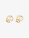 Petit CD Clip Stud Earrings Gold - DIOR - BALAAN 4