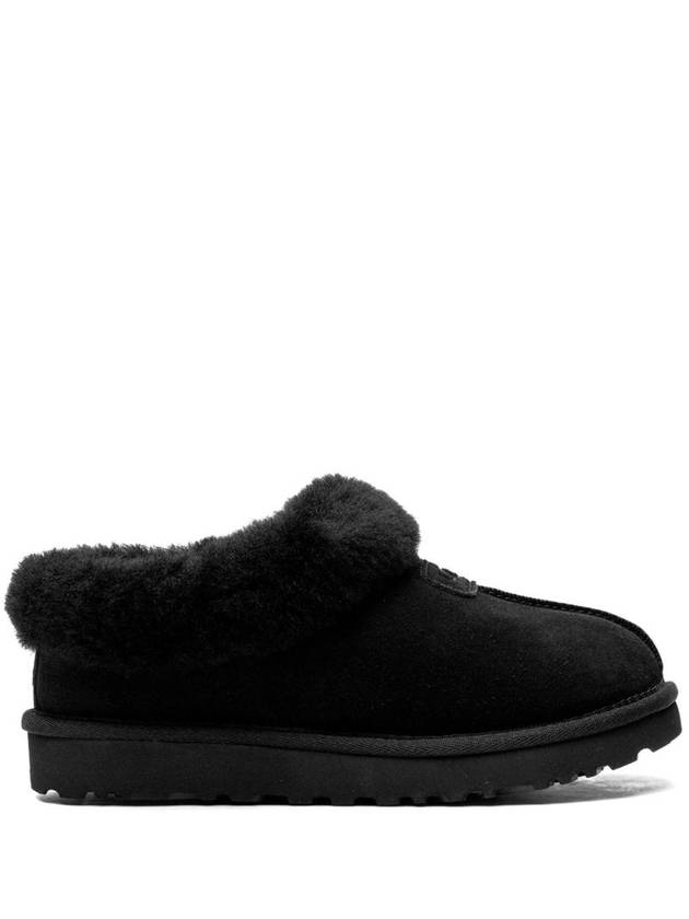 Tazzette Fur Collar Suede Slip-On Black - UGG - BALAAN 1