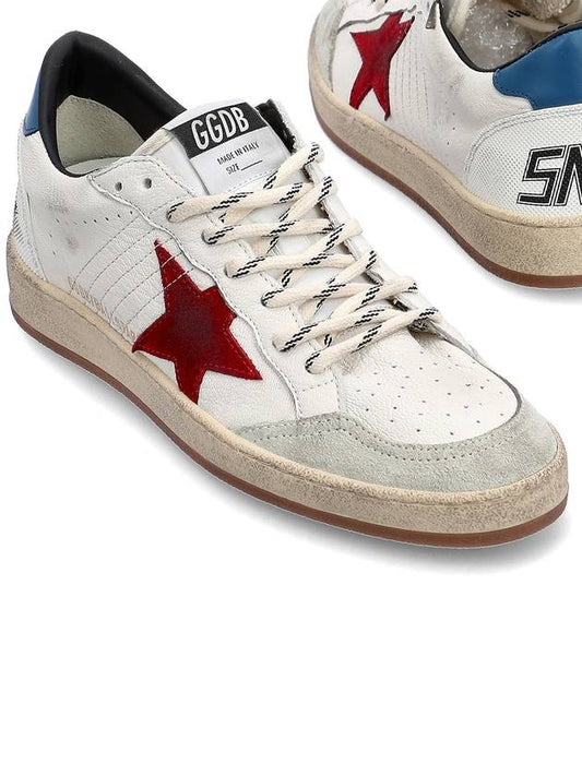 Ball Star Lace-up Leather Low Top Sneakers White - GOLDEN GOOSE - BALAAN 2