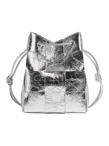 Cassette Small Bucket Bag Silver - BOTTEGA VENETA - BALAAN 1