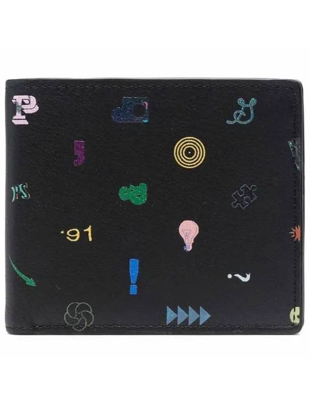 Symbol Logo Printing Half Wallet Black - PAUL SMITH - BALAAN 3