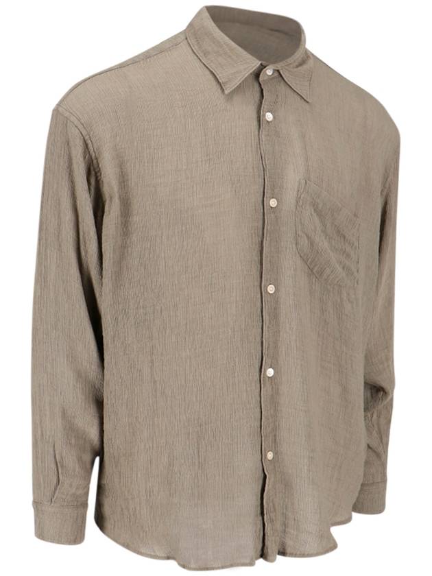 Chest Pocket Pleats Shirt Long Sleeve Shirt Green - OUR LEGACY - BALAAN 3