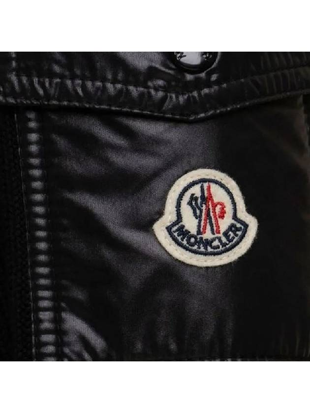 Merino Wool Padded Cardigan Black - MONCLER - BALAAN 5