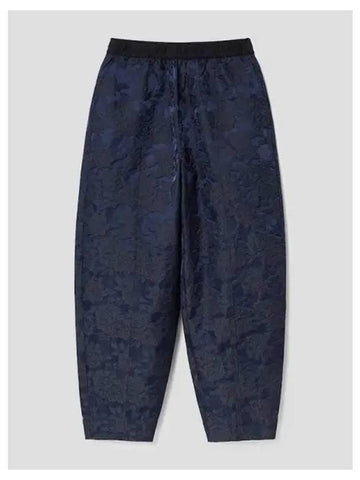 Botanical Jacquard Elasticate Curve Pants Trousers Navy Domestic Product GM0024090409047 - GANNI - BALAAN 1