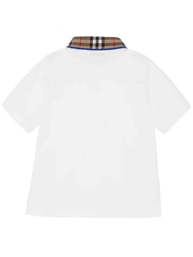 Kids Women s Check Collar T Shirt White 8073160 - BURBERRY - BALAAN 3