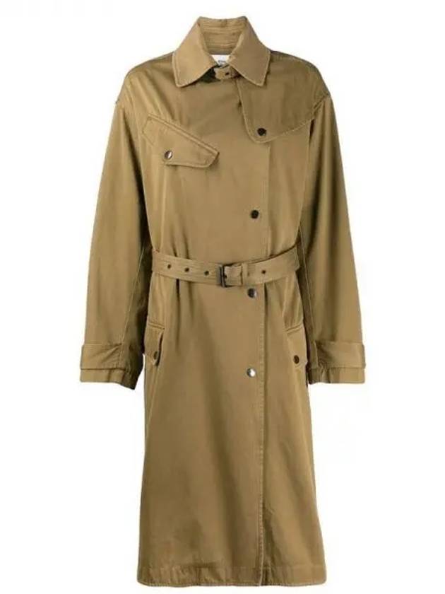 Women's 11Th Anniversary Gabao Trench Coat Khaki - ISABEL MARANT - BALAAN 2