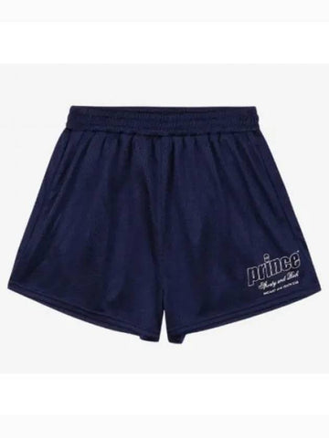 24 Prince Health Mesh Disco Shorts Navy White SH023S414PN - SPORTY & RICH - BALAAN 1