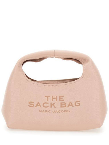 'The Mini Sack' Pink Handbag With Logo Lettering On The Front In Leather Woman - MARC JACOBS - BALAAN 1