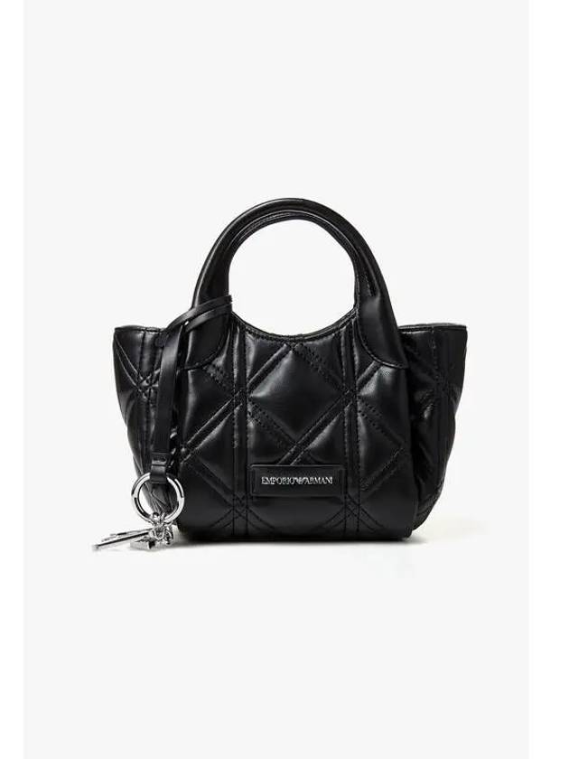 Women s Stitch Diamond Quilted Small Black - EMPORIO ARMANI - BALAAN 1