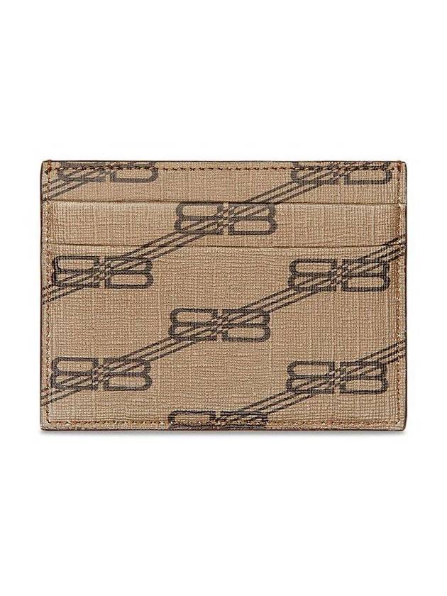 BB Monogram Card Wallet Brown - BALENCIAGA - BALAAN 3