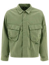 logo military overfit shirt jacket 1110321 OLIVE - STUSSY - BALAAN 2