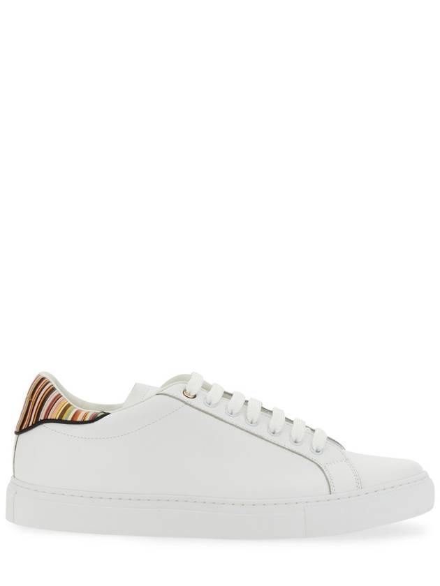 Stripe Logo Low Top Sneakers White - PAUL SMITH - BALAAN 4