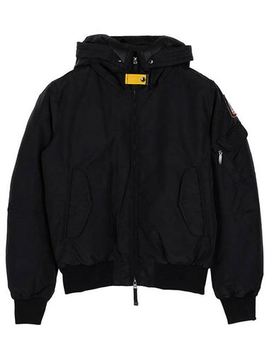 Black Gobi Core Bomber Hooded Duck Down Jacket PW JKM C31 0541 - PARAJUMPERS - BALAAN 1