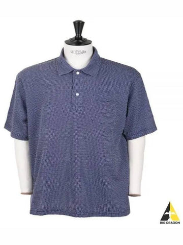 Polo Shirt A Navy Cotton Polka Dot Pique 24S1B036 OR103 PF005 - ENGINEERED GARMENTS - BALAAN 1