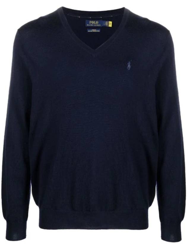 logo embroidery V-neck sweater 710876848 - POLO RALPH LAUREN - BALAAN 1