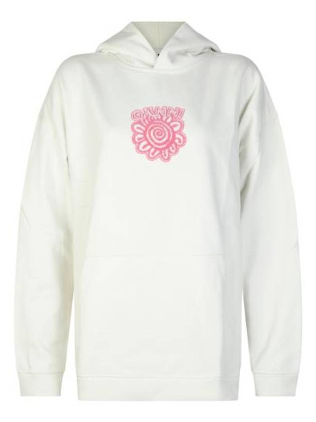 Isoli Flower Oversized Hoodie Egret - GANNI - BALAAN 2