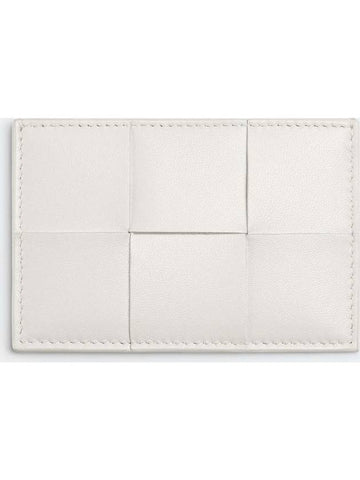 Intrecciato Leather Card Wallet Chalk - BOTTEGA VENETA - BALAAN 1