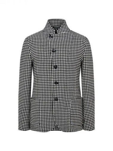 Men s Check Pattern Stretch Wool Jacket Black - EMPORIO ARMANI - BALAAN 1