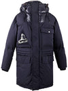 Men's Dedion Logo Hooded Down Padding Navy - MONCLER - BALAAN 2