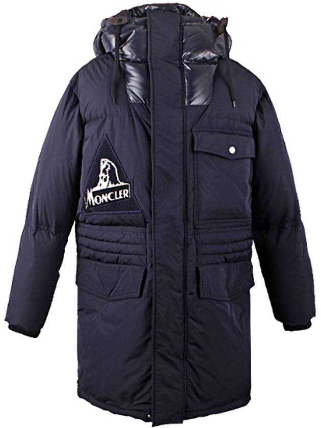 Men's Dedion Logo Hooded Down Padding Navy - MONCLER - BALAAN 2