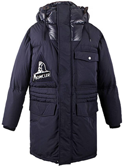 Men's Dedion Logo Hooded Down Padding Navy - MONCLER - BALAAN 2