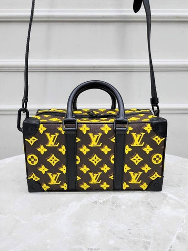 Lux You Monogram Yellow Velvet Speedy Trunk Tote Cross Bag - LOUIS VUITTON - BALAAN 1