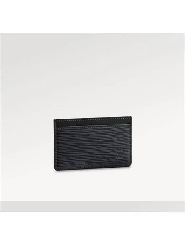 Epi Logo Leather Card Wallet Black - LOUIS VUITTON - BALAAN 2