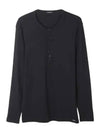 Henry Neck Long Sleeve T-Shirt Black - TOM FORD - BALAAN 2