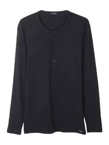 Henry neck t shirt men s long sleeve - TOM FORD - BALAAN 1