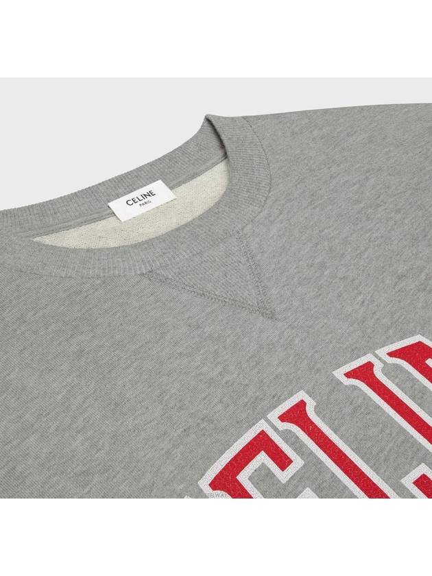 Logo Print Sweatshirt Grey - CELINE - BALAAN 4