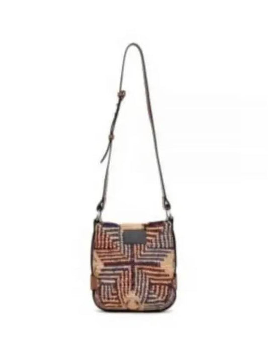 Bayia Mini Raffia Bucket Bag Navy Red - ISABEL MARANT - BALAAN 2